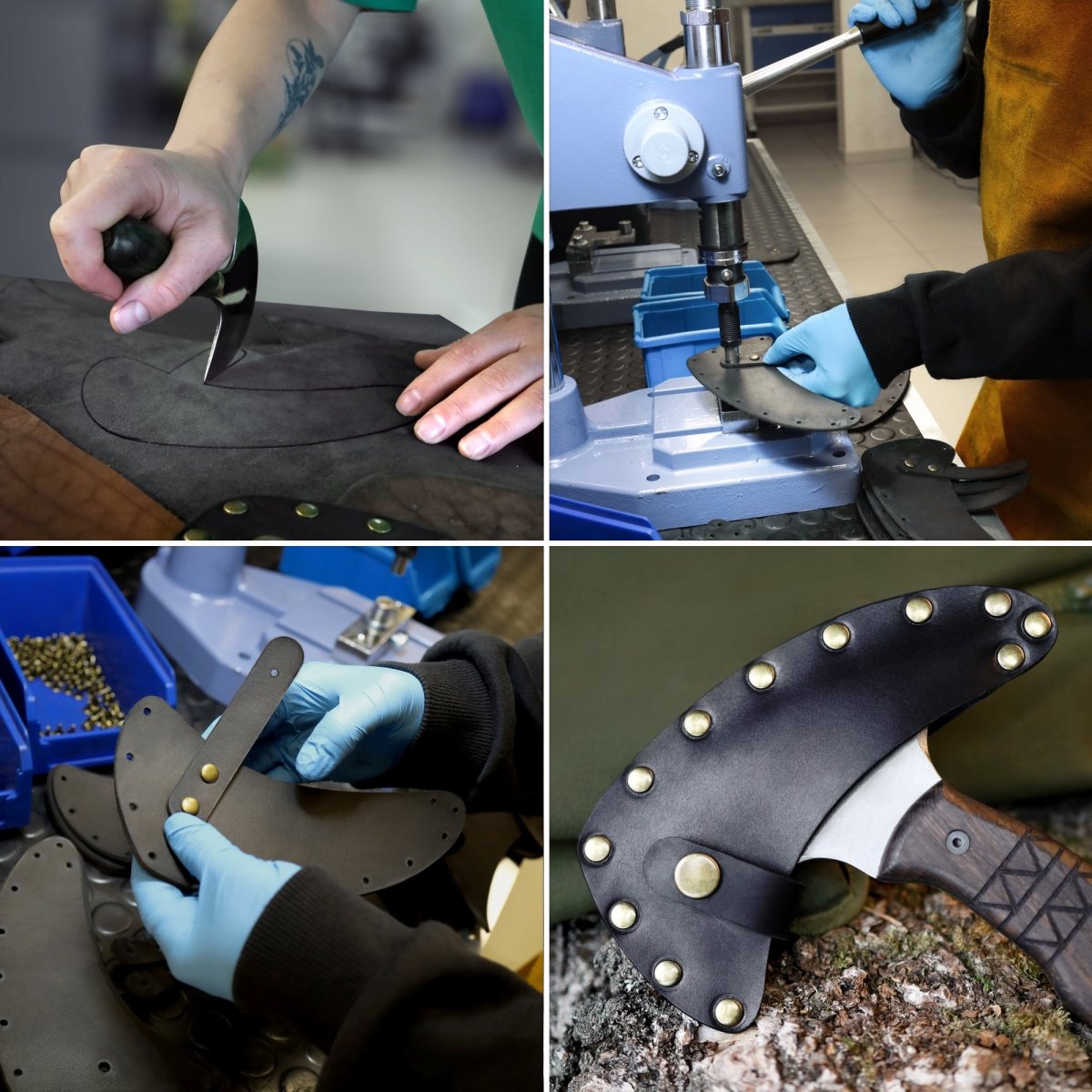 Handcrafted tomahawk "Takoda" with tribal engraving