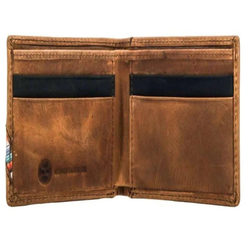 HOOey Inlay Serape Hands-Up (Tan) - Men's Bifold Wallet