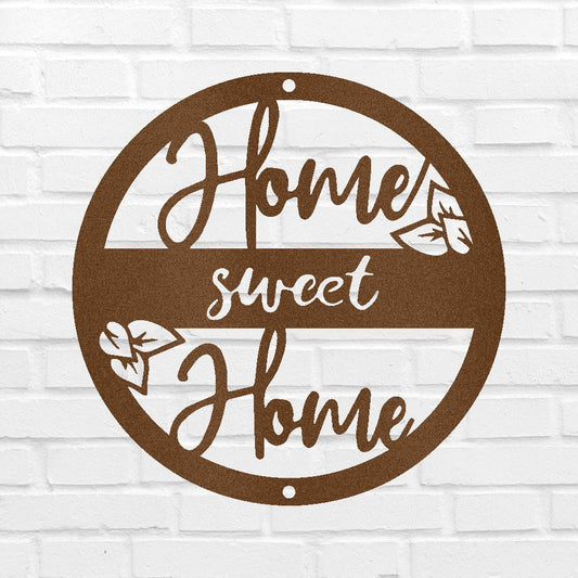 Home Sweet Home Metal Sign - Custom Metal Sign, Housewarming/Wedding Anniversary Gift