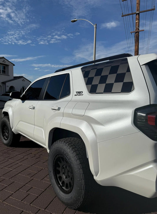 Checkered Flag Rear Window Overlays - 2025+ 4Runner