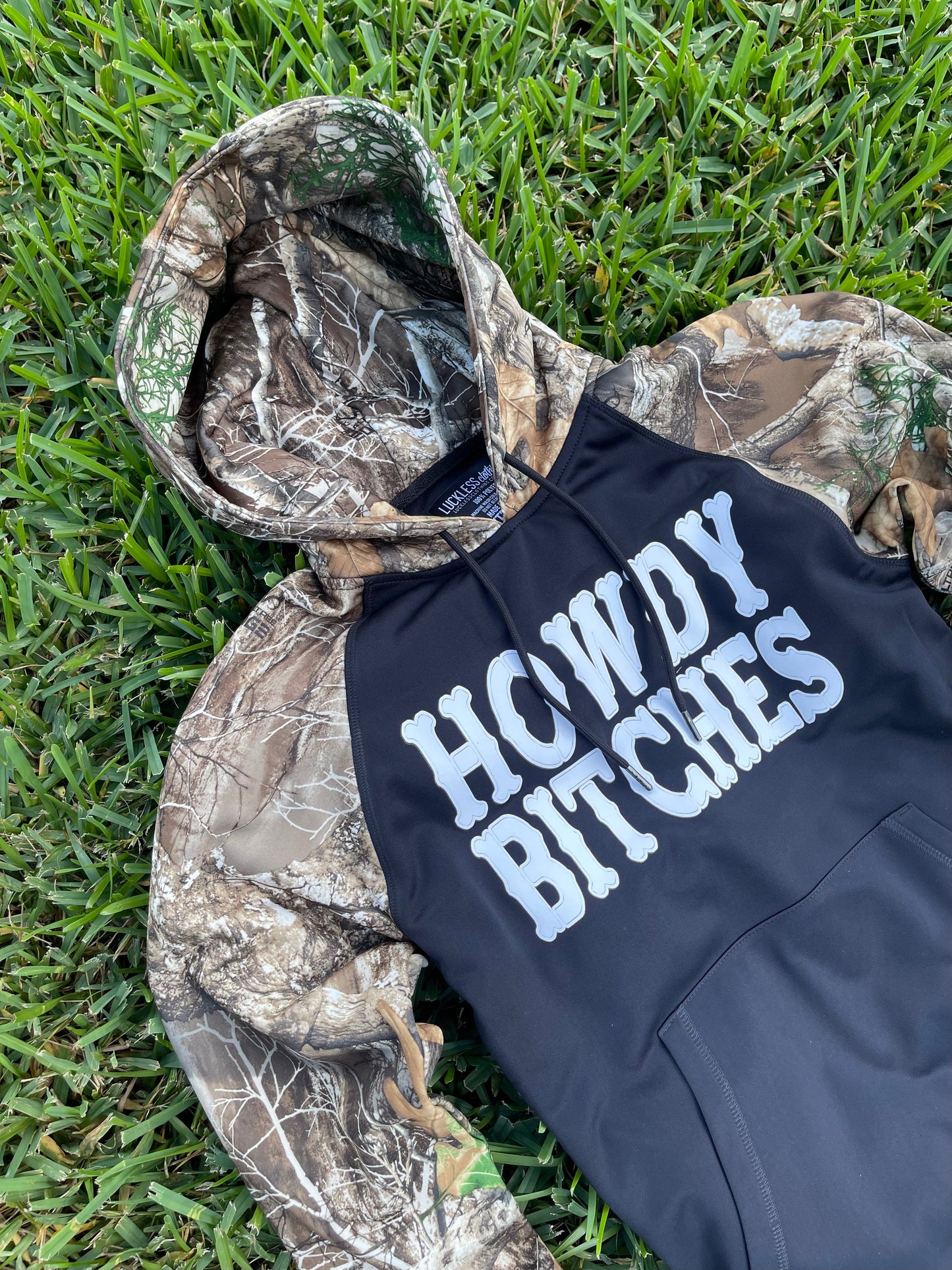 Howdy B*tches Realtree Blocked Hoodie