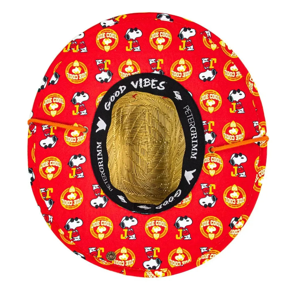 Peter Grimm Peanuts Joe Cool Junior - Childrens Straw Lifeguard Hat