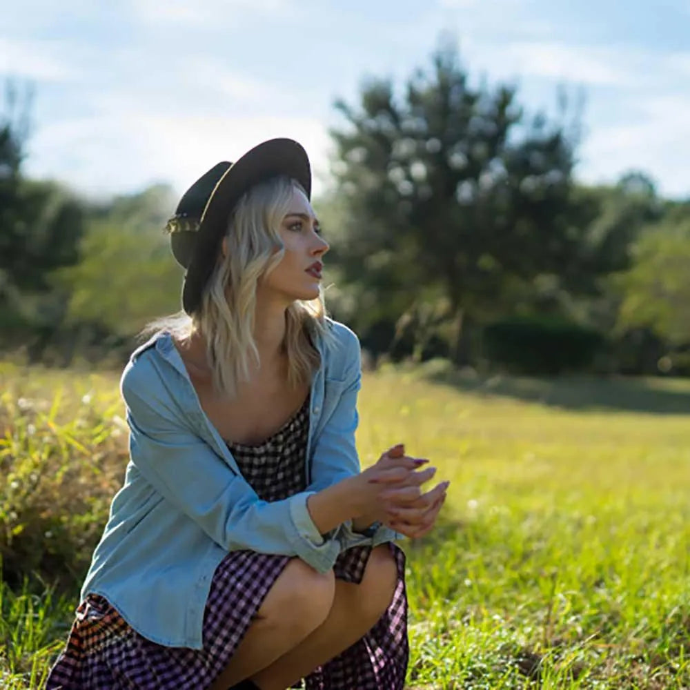 Scala Woodstock - Distressed Soft Wool Felt Fedora Hat