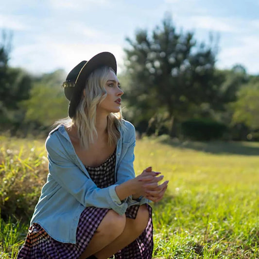 Scala Woodstock - Distressed Soft Wool Felt Fedora Hat