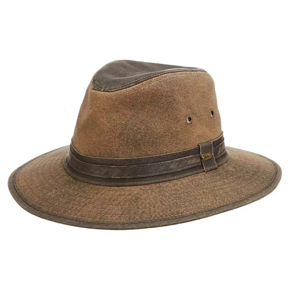 Scala Long Trail - Oilskin Outback Fedora Hat