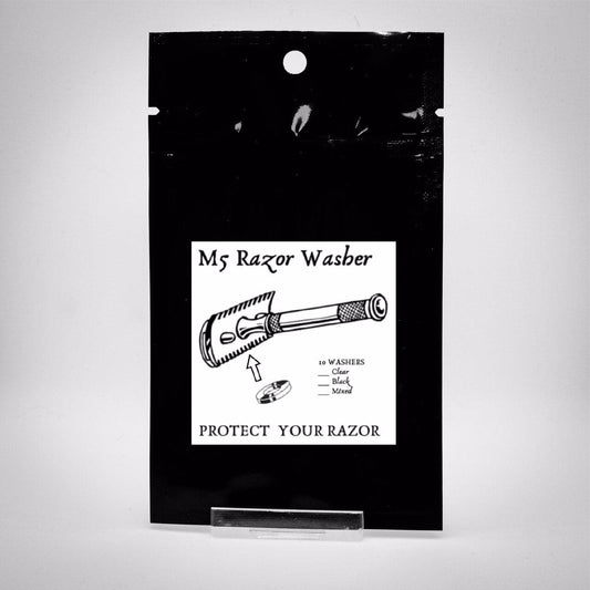 M5 Razor Washers for DE Safety Razor (10 Count, Choose Color)