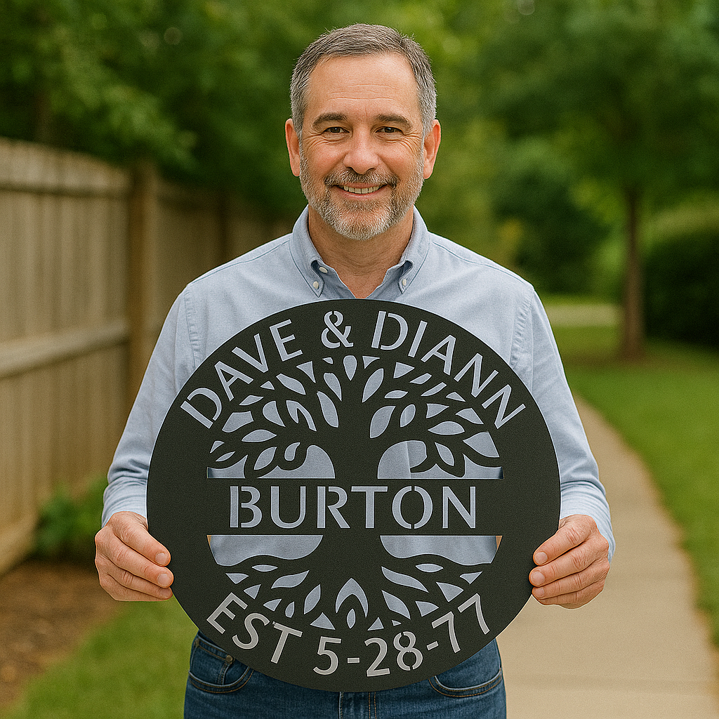 Elaborate Tree Of Life Sign - Custom Metal Sign