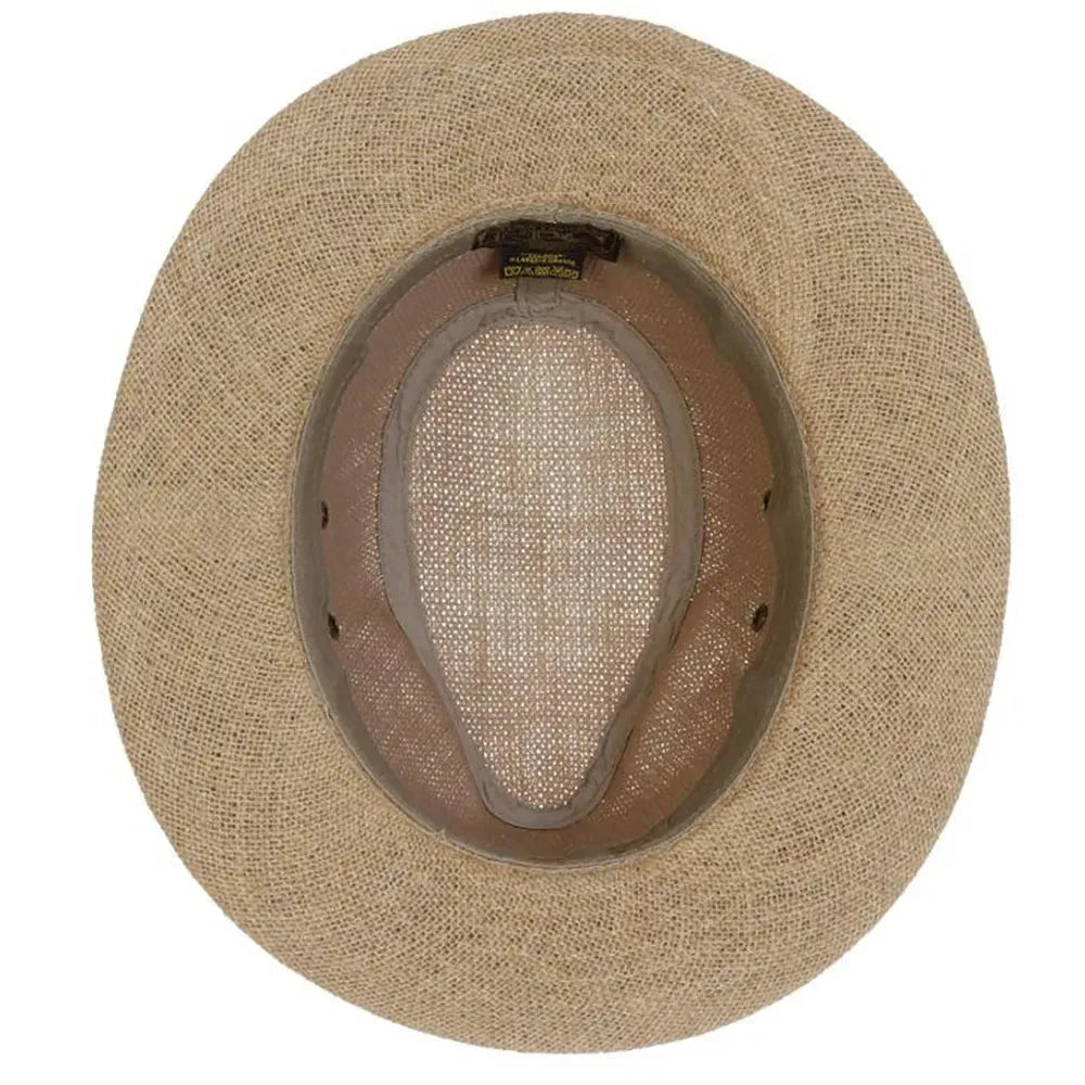 Dorfman Pacific Onshore - Hemp Straw Outback Fedora Hat