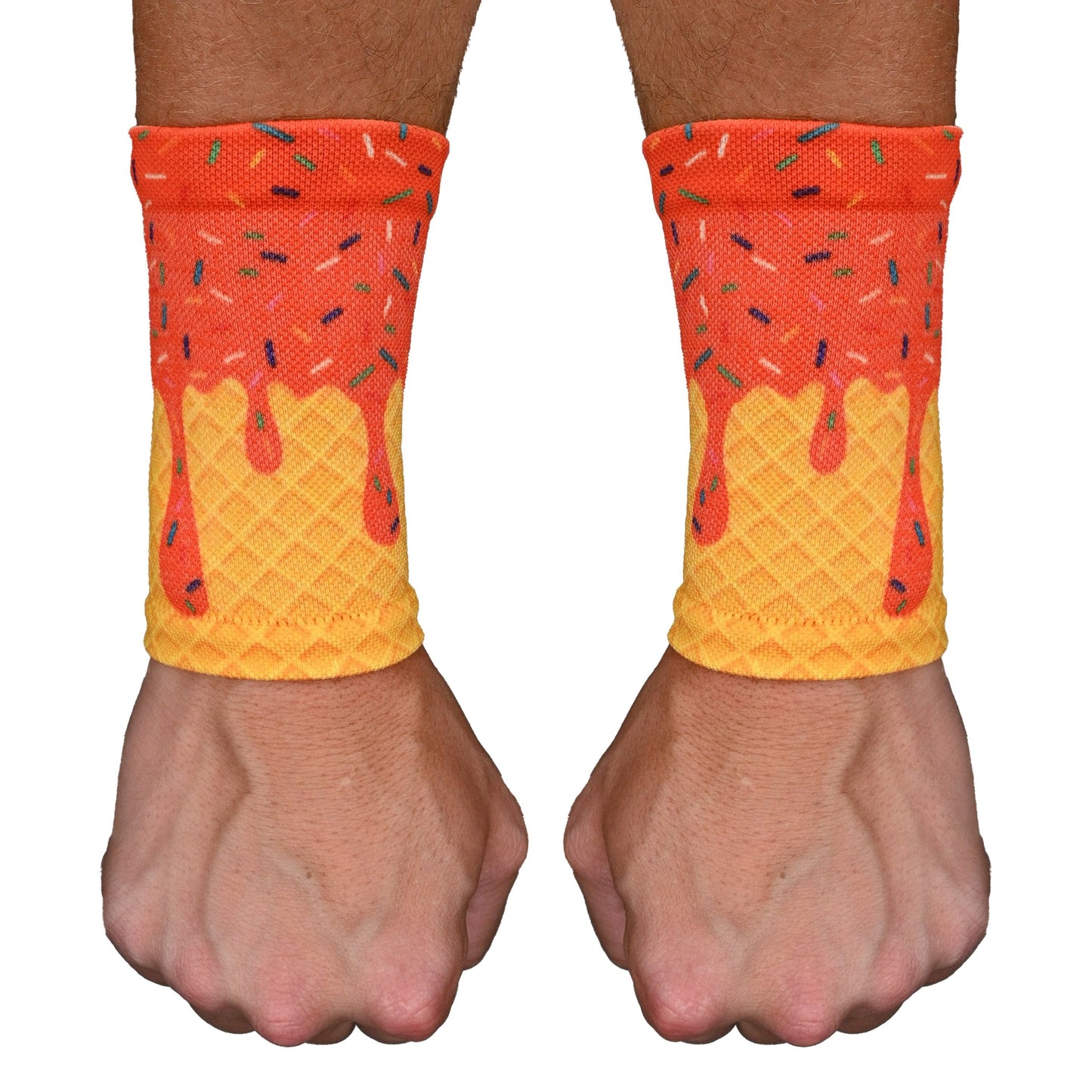 Orange Ice Cream Wrist Support Sleeves