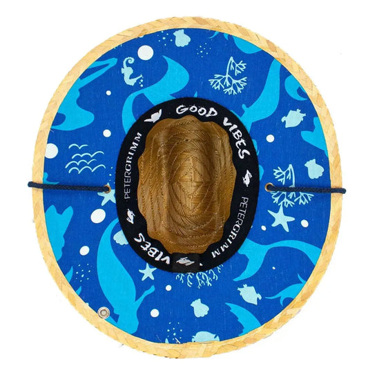 Peter Grimm Mermaid - Childrens Straw Lifeguard Hat