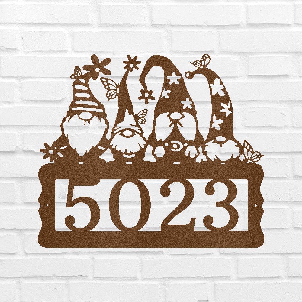 Gnome Address Personalized Gifts - Custom Metal Sign