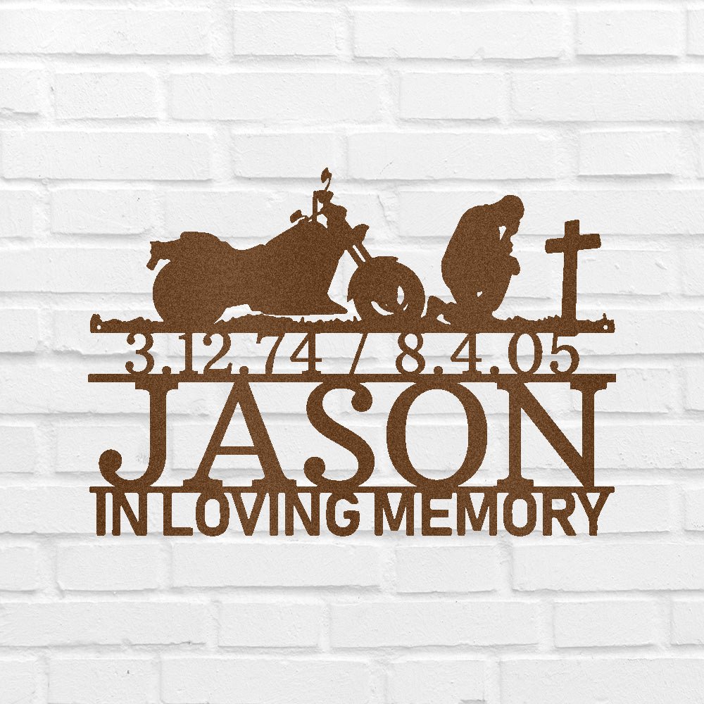 Motorcycle Remembrance Personalized Gifts - Custom Metal Sign