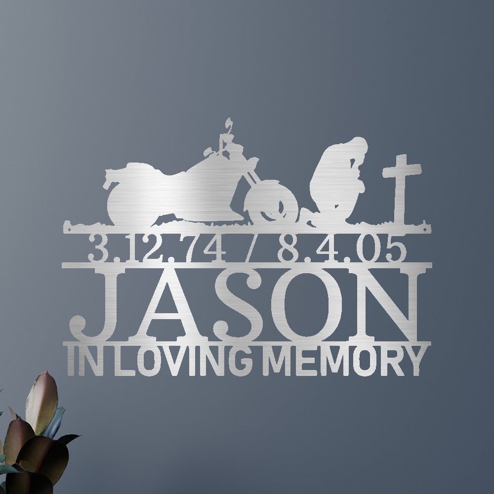 Motorcycle Remembrance Personalized Gifts - Custom Metal Sign