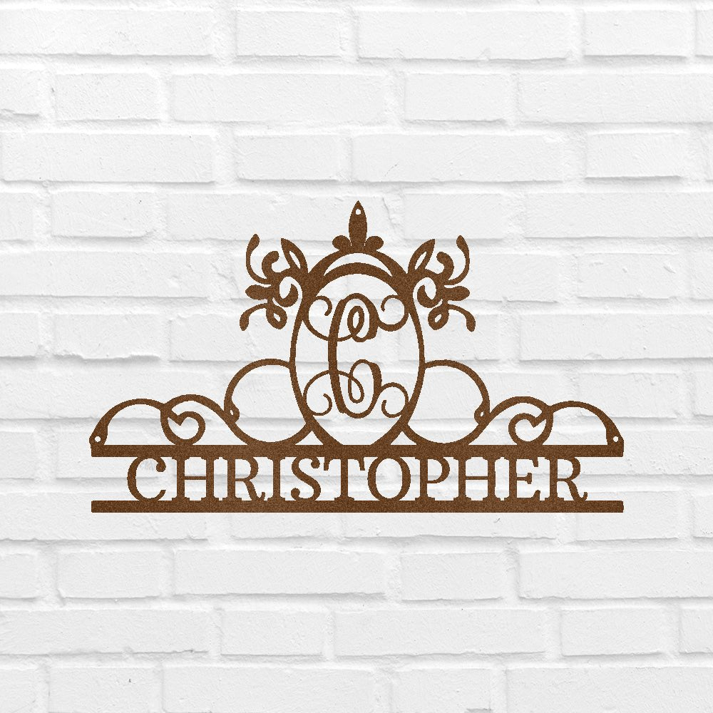 Initial and Name Personalized Gifts - Custom Metal Sign