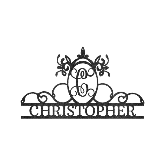 Initial and Name Personalized Gifts - Custom Metal Sign