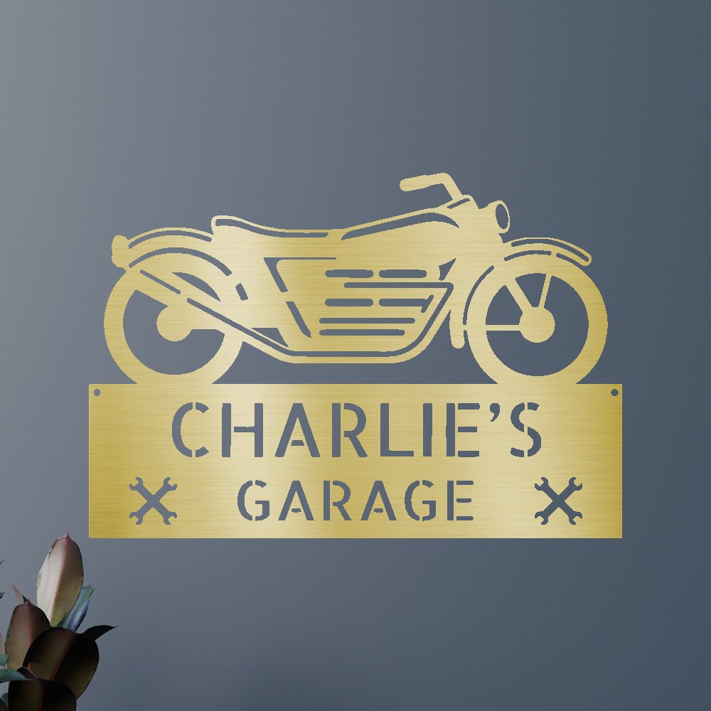 Motorcycle Decor - Custom Steel Sign