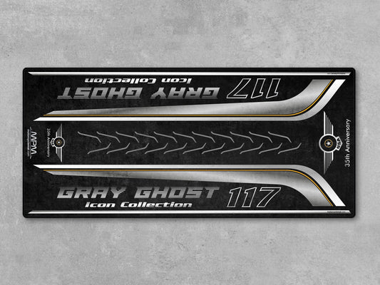 MPM Motorcycle Mat for Cruiser Motorcycle "Gray Ghost Icon Collection 35th Anniversary" - MM4210