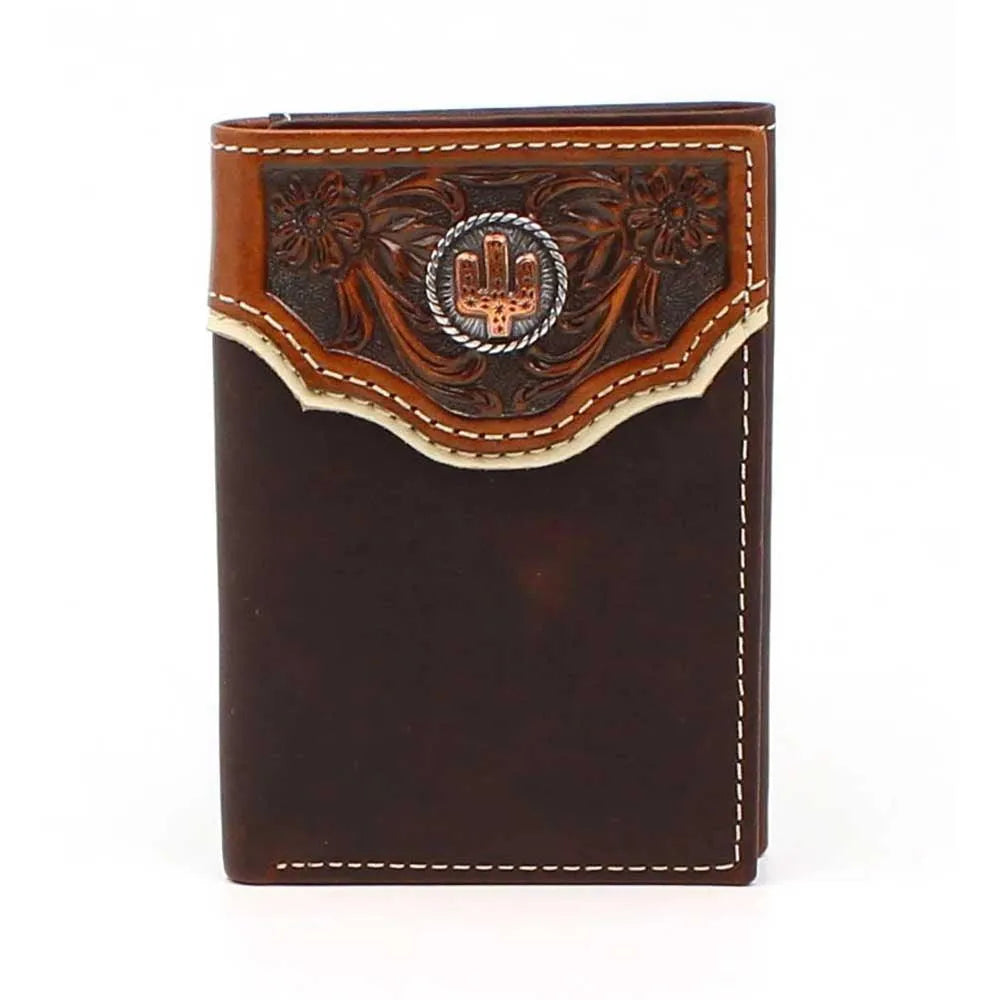 Nocona Cactus Concho - Men's Tri-Fold Wallet