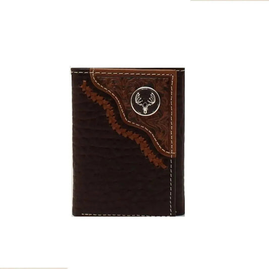 Nocona Rodeo Trifold Deer Skull-Mens wallet