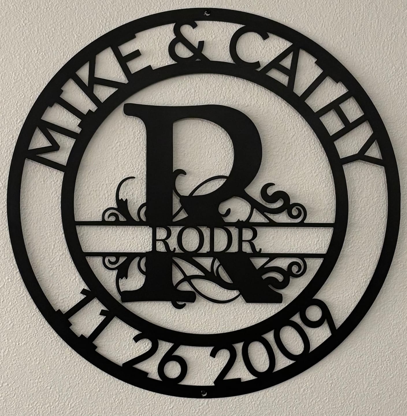 Name Sign - Custom Metal Sign, Split Letter, Wedding Gift