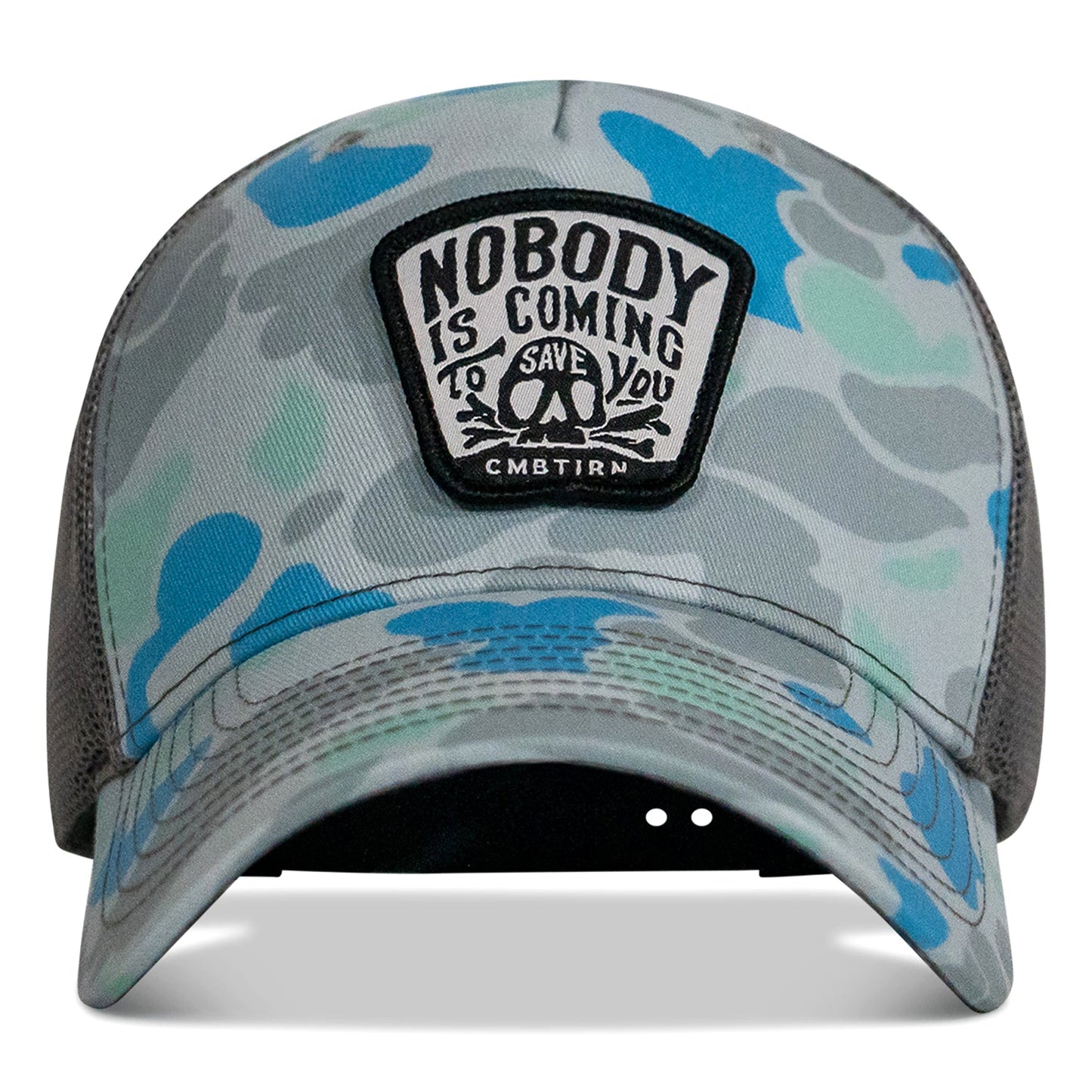 Nobody Is Coming To Save You Skull Patch Snapback Hat