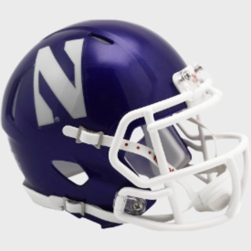 Northwestern Wildcats NCAA Mini Speed Football Helmet - NCAA
