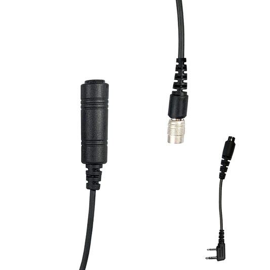 Radio Amplified Connector Cable & Radio Adapter for Headset: NATO/Military Wiring, Gentex, Ops-Core, OTTO, TEA, MSA -Kenwood TK & NEXEDGE (NX) 2-Pin, Baofeng, BTECH, Rugged Radios, Diga-Talk, TYT, AnyTone, Alinco, Relm/BK Radio, Quansheng, Wouxon, Retevis