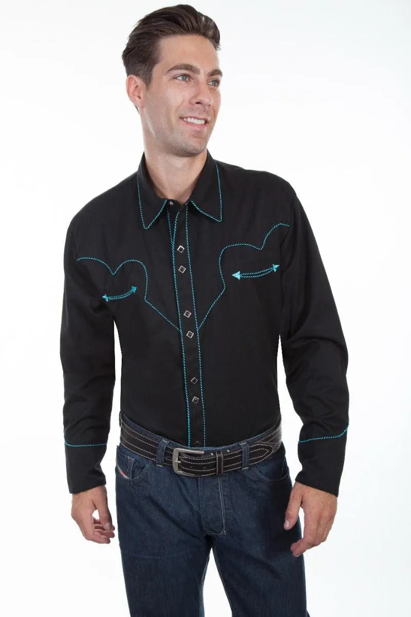 Scully Candy Cane - Men's Western Shirt