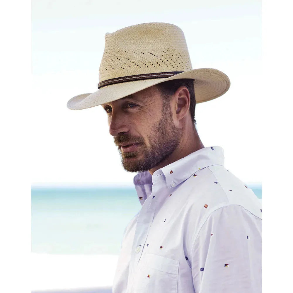 Scala Aurburn - Panama Straw Fedora Hat