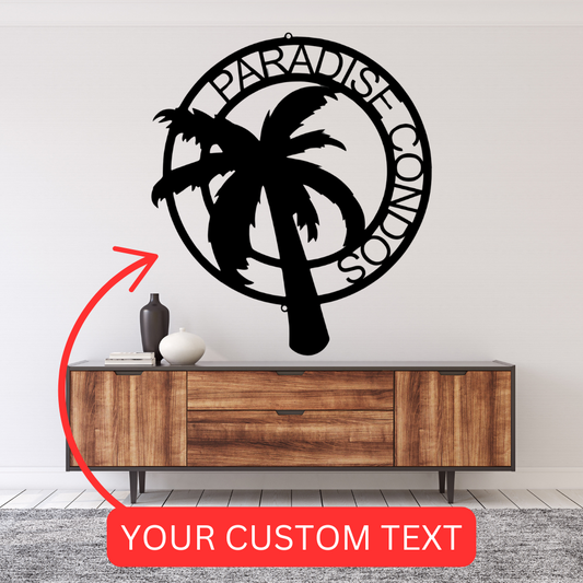 Palm Tree Personalized Gifts - Custom Metal Sign
