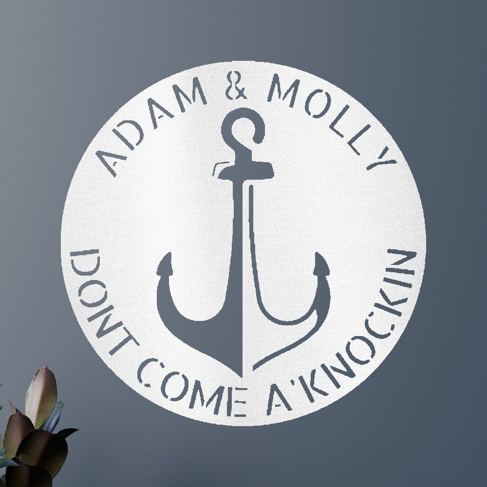 Anchor Plaque Personalized Gifts - Custom Metal Sign