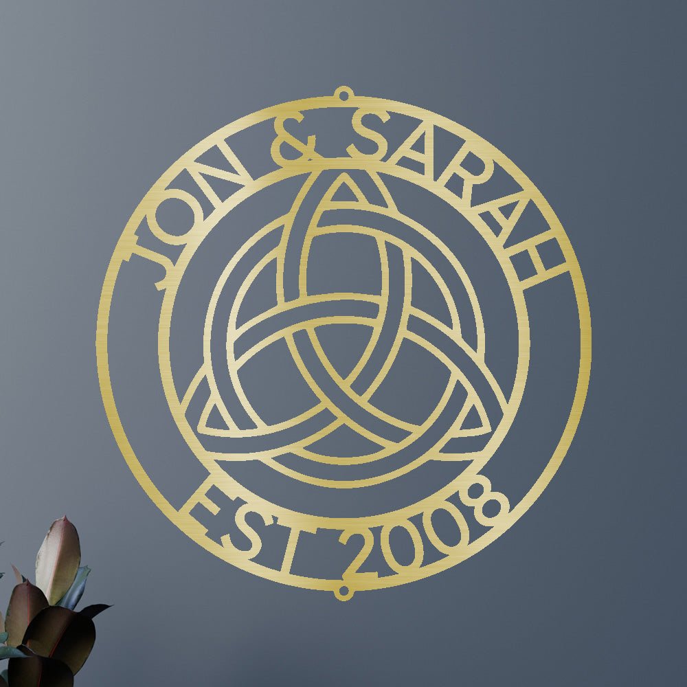 Celtic Knot Ring Personalized Gifts - Custom Metal Sign