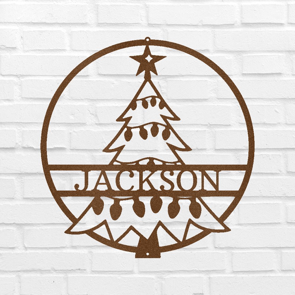 Christmas Tree Personalized Gifts - Custom Metal Sign
