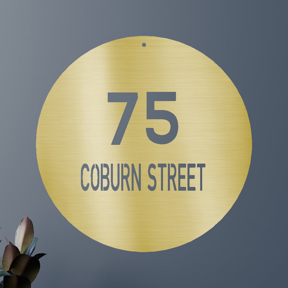 Circle Home Address Personalized Gifts - Custom Metal Sign