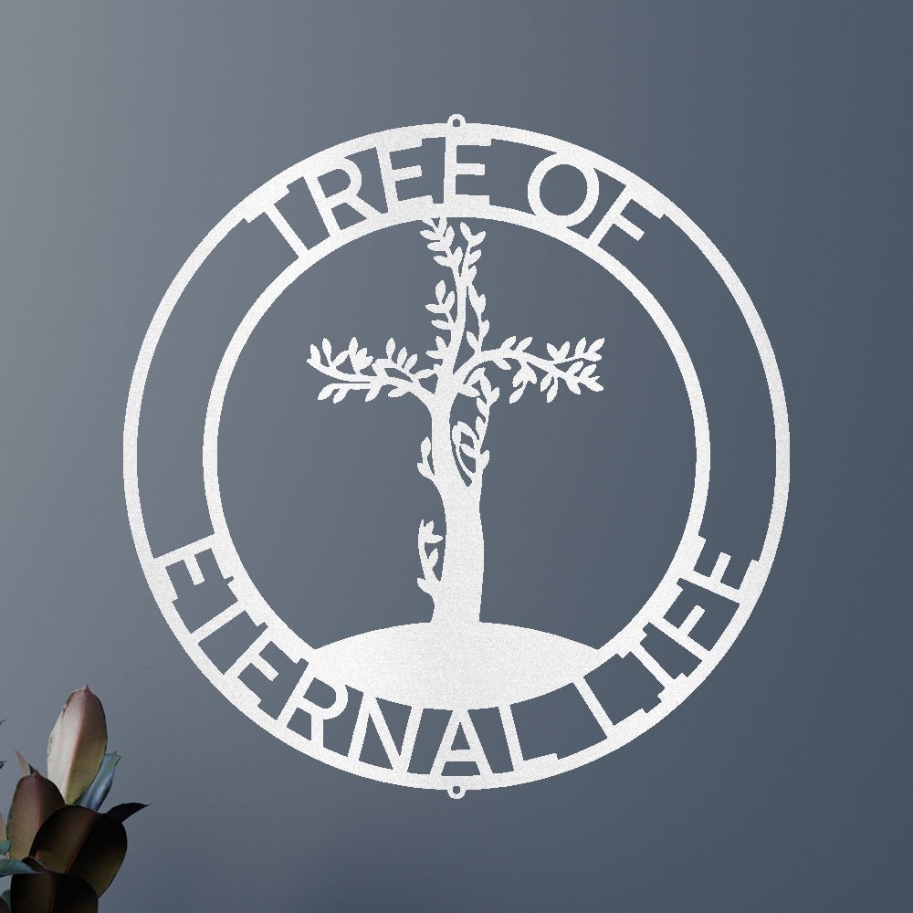 Cross Tree Personalized Gifts - Custom Metal Sign