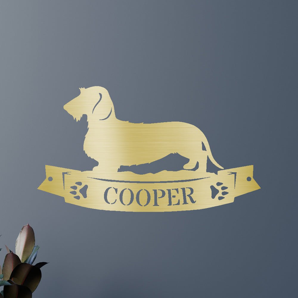 Dachshund Banner Personalized Gifts - Custom Metal Sign