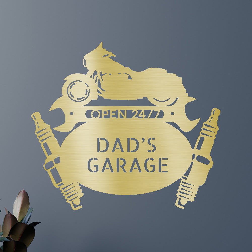 Dad Garage Sign - Custom Metal Sign, Gift For Father, Christmas Gift