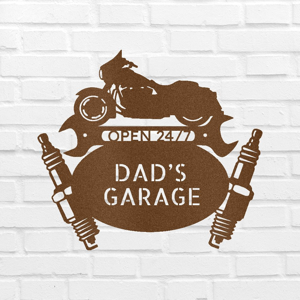 Dad Garage Sign - Custom Metal Sign, Gift For Father, Christmas Gift