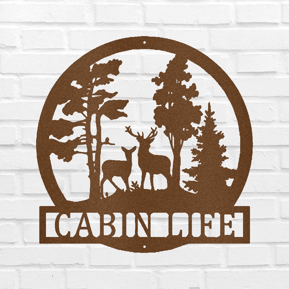 Deer Text Personalized Gifts - Custom Metal Sign, Anniversary/Wedding/Housewarming Gift