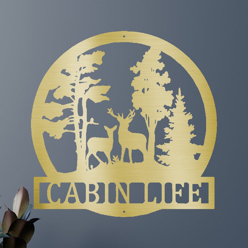 Deer Text Personalized Gifts - Custom Metal Sign, Anniversary/Wedding/Housewarming Gift