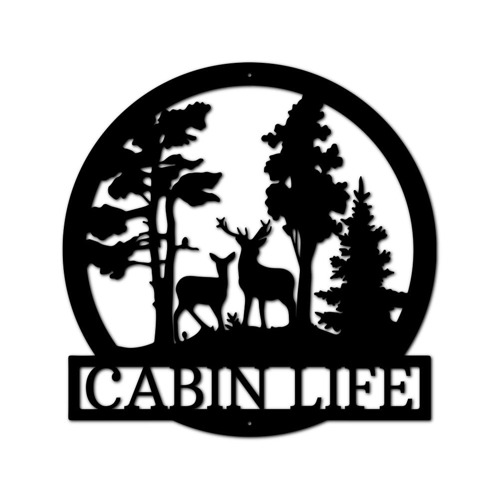 Deer Text Personalized Gifts - Custom Metal Sign, Anniversary/Wedding/Housewarming Gift