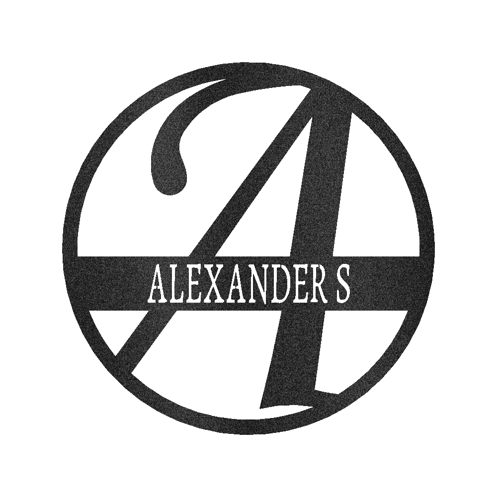 Exemplary Family Name Personalized Gifts - Custom Metal Sign, Split Letter