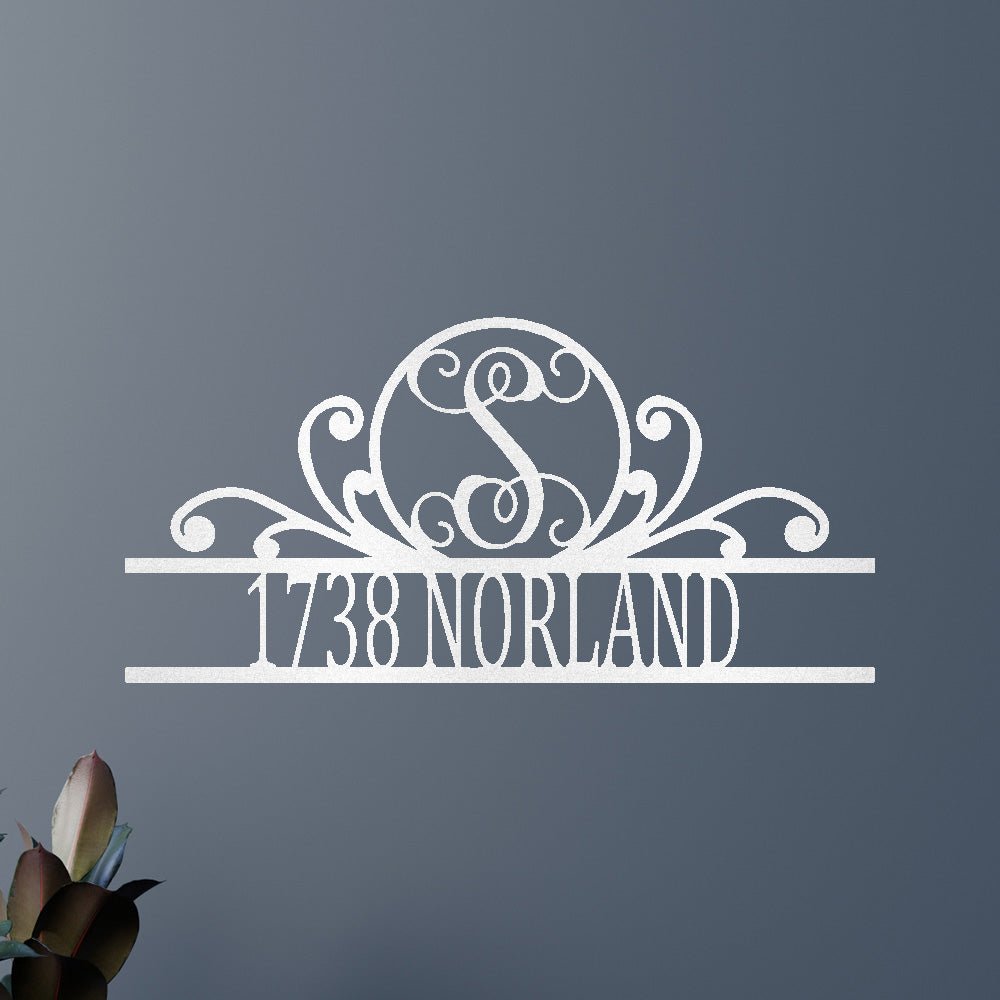 Family Name Personalized Gifts - Custom Metal Sign, Split Letter, Home Address Sign