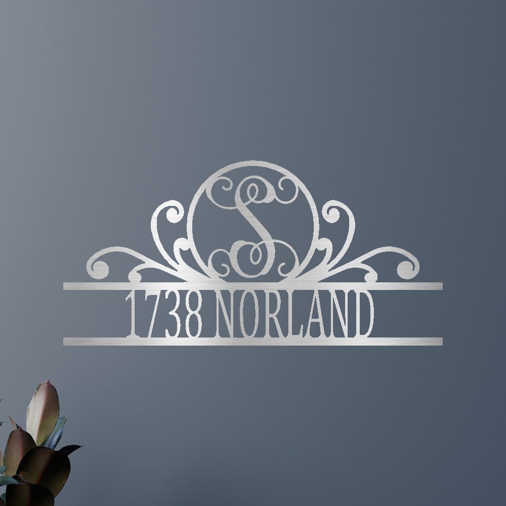 Family Name Personalized Gifts - Custom Metal Sign, Split Letter, Home Address Sign