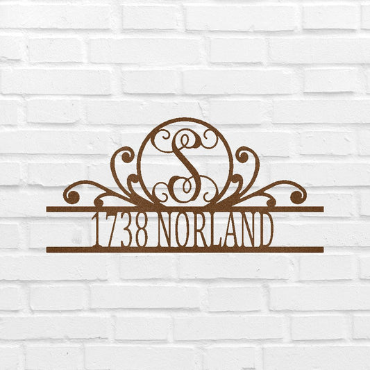 Family Name Personalized Gifts - Custom Metal Sign, Split Letter, Home Address Sign