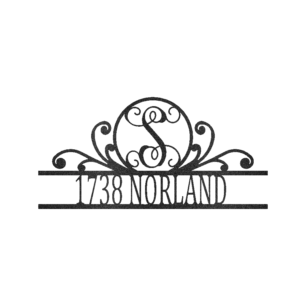 Family Name Personalized Gifts - Custom Metal Sign, Split Letter, Home Address Sign