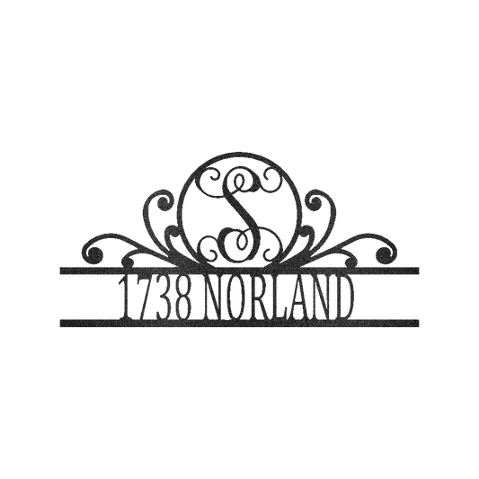 Family Name Personalized Gifts - Custom Metal Sign, Split Letter, Home Address Sign