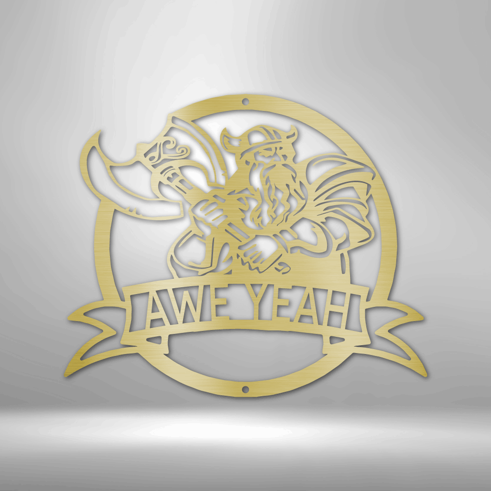 Fighting Viking Personalized Gifts - Custom Metal Sign