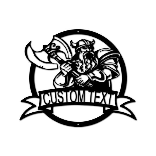 Fighting Viking Personalized Gifts - Custom Metal Sign