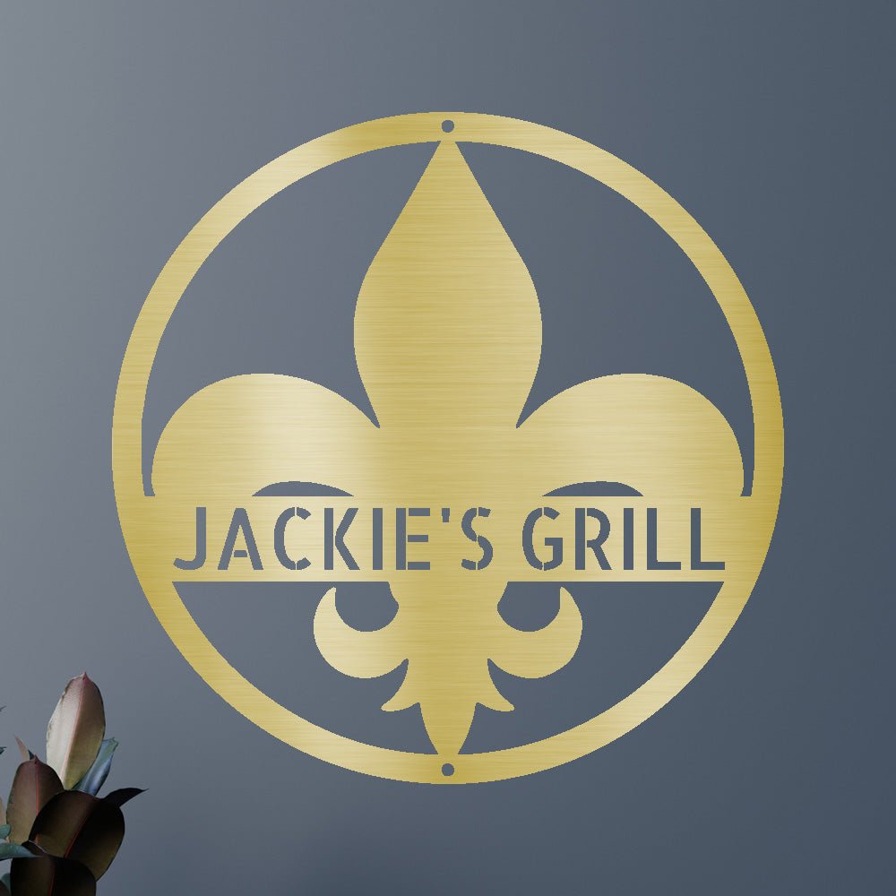 Fleur De Lis Personalized Gifts - Custom Metal Sign